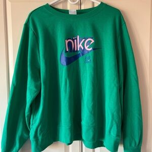 Nike Teal Crewneck Sweatshirt with Black Logo